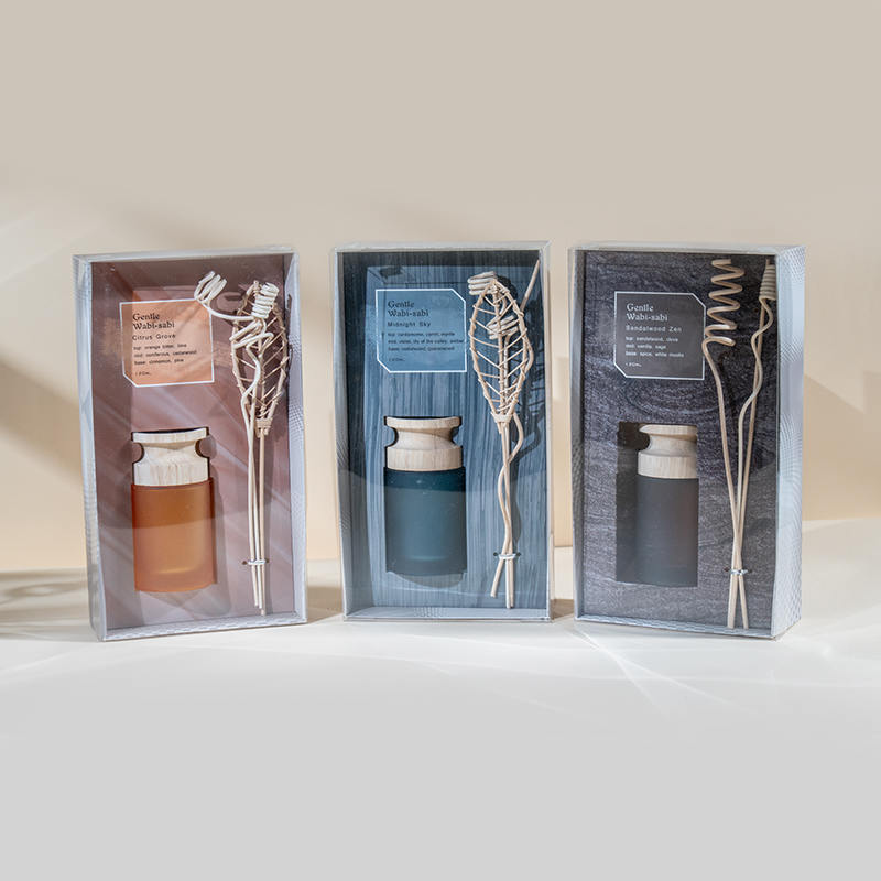 Højcylindrisk glasflaske i premium reed-diffusor med træpind-aroma diffuser sælger