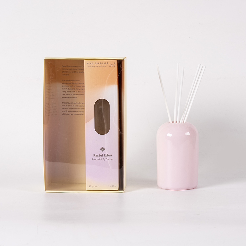 Transparent glas rund højflygtig flaske reed diffuser-stor volumen styling aromaterapi