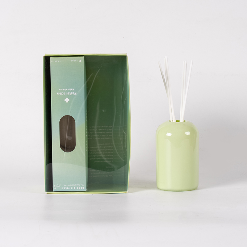 Transparent glas rund højflygtig flaske reed diffuser-stor volumen styling aromaterapi