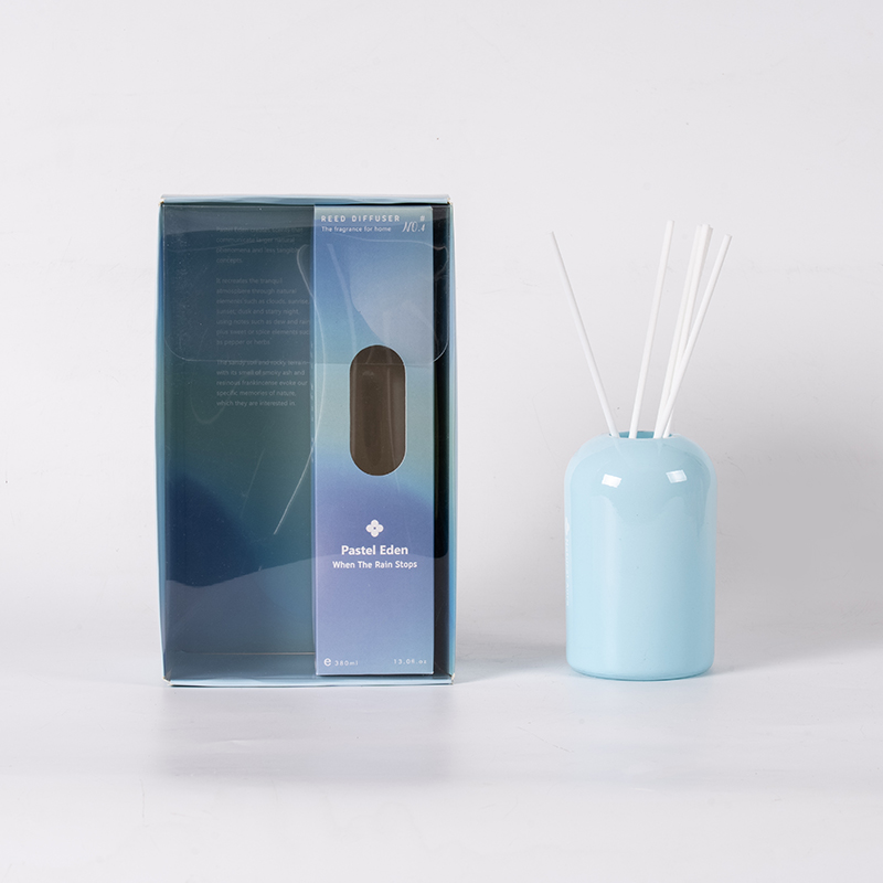 Transparent glas rund højflygtig flaske reed diffuser-stor volumen styling aromaterapi