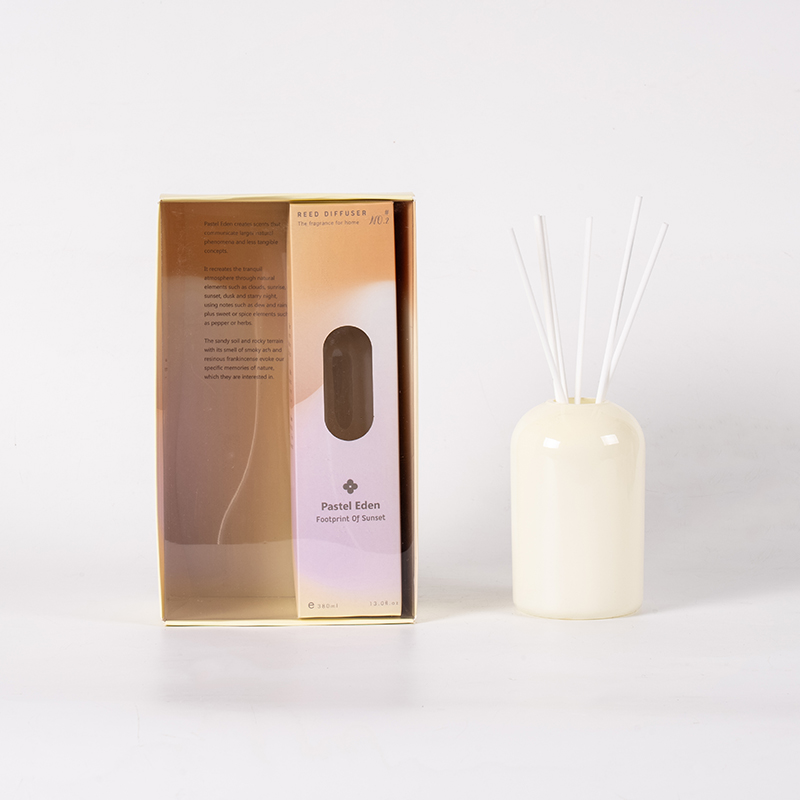 Transparent glas rund højflygtig flaske reed diffuser-stor volumen styling aromaterapi