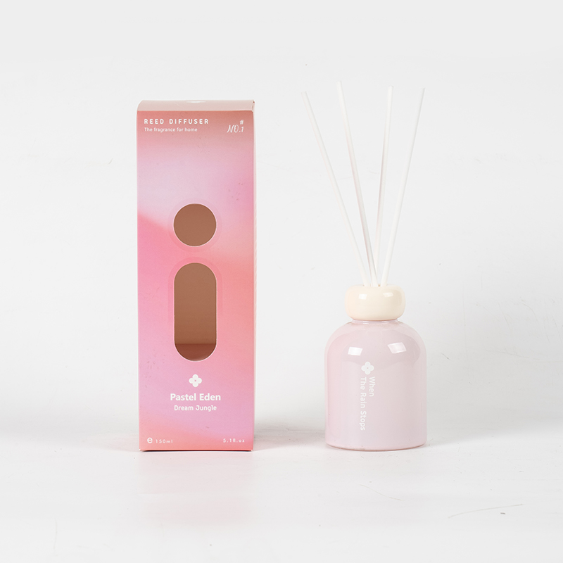 Pastel eden glas rund flaske reed diffuser-duftende diffuser til hjemme-reed diffuser producent