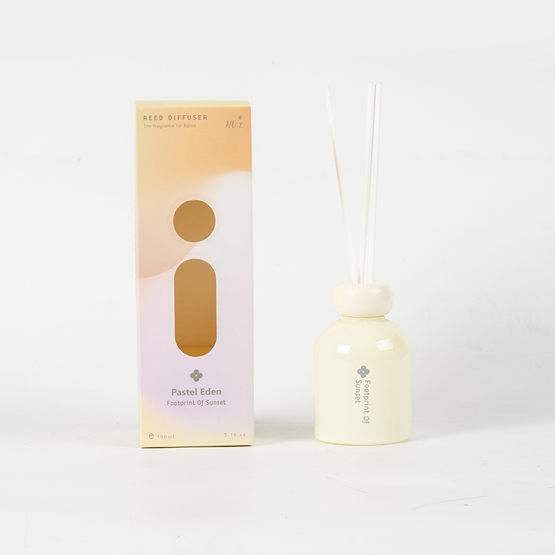 Pastel eden glas rund flaske reed diffuser-duftende diffuser til hjemme-reed diffuser producent