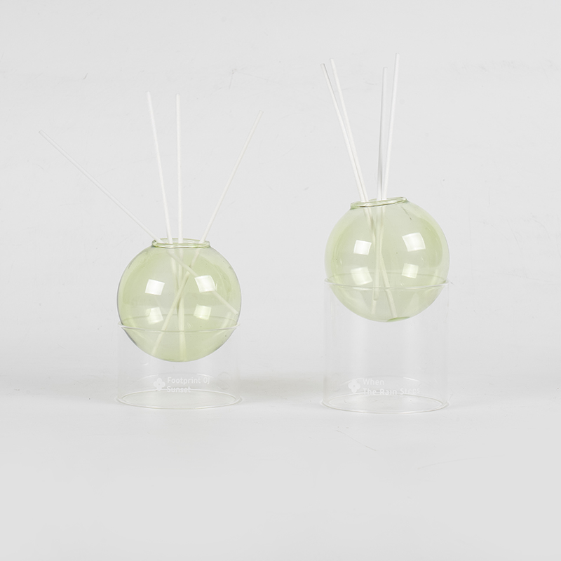 Klar glasbase, glaskugle-type reed diffuser-styling aromaterapi