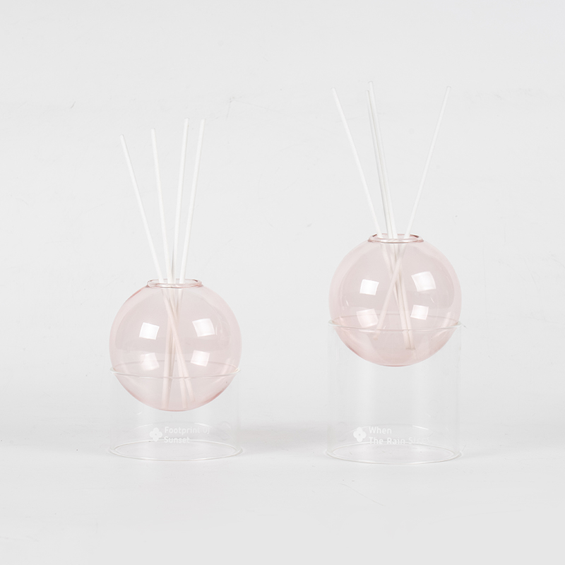 Klar glasbase, glaskugle-type reed diffuser-styling aromaterapi
