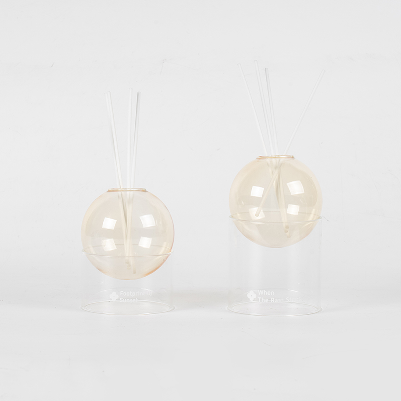 Klar glasbase, glaskugle-type reed diffuser-styling aromaterapi
