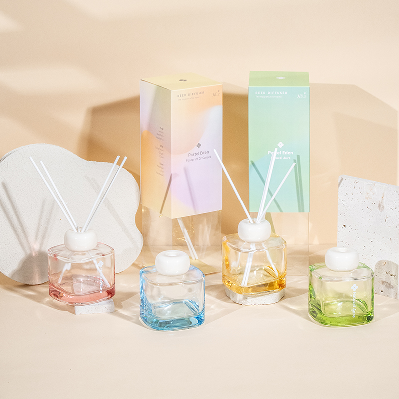 Firkantet parfumeflaske i klart glas reed diffuser-aroma diffuser fabrik